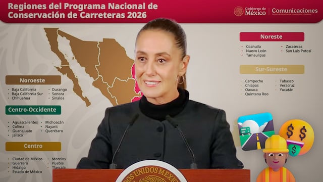 Claudia Sheinbaum anuncia el Bachetón 2026 que repavimentará las cartreteras federales