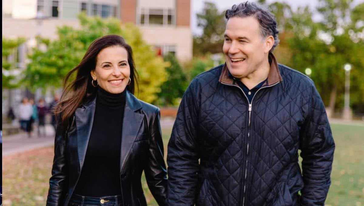 Dina Powell y su esposo