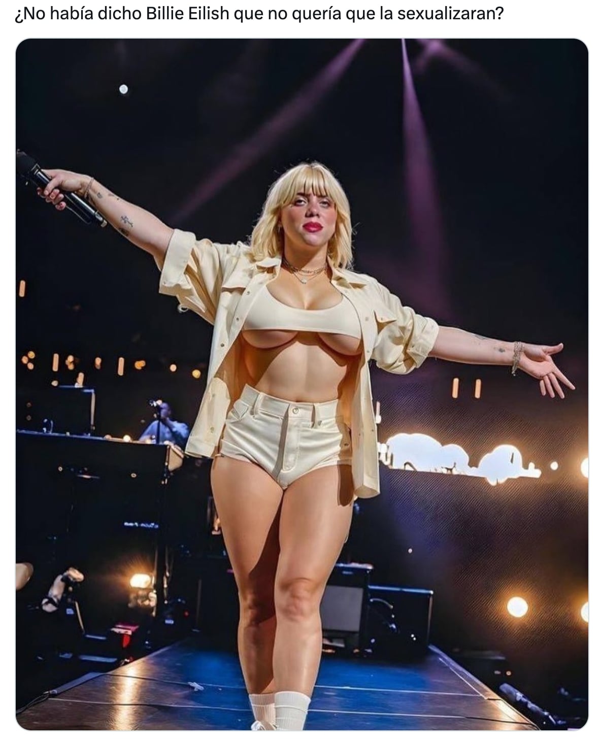 Foto de Billie Eilish en inteligencia artificial