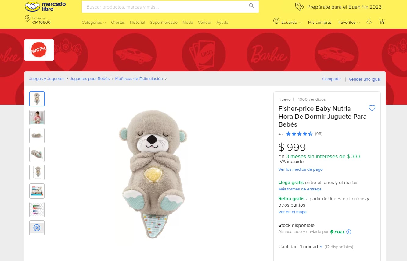 Precio nutria de Fisher Price