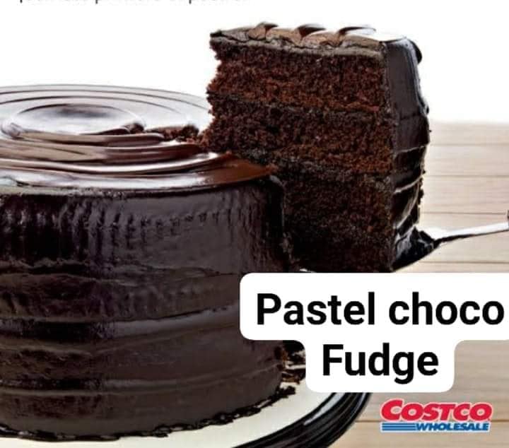 Pastel Choco Fugde de Costco.