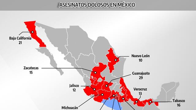 Guerrero, entre los estados con menor incidencia de homicidios dolosos