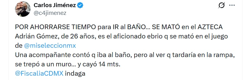 Identifican a aficionado muerto en Estadio Banorte