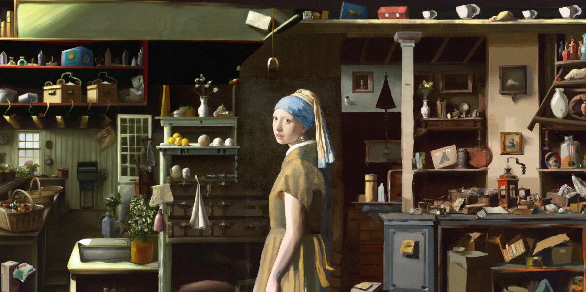 La joven de la perla de Johannes Vermeer ampliada