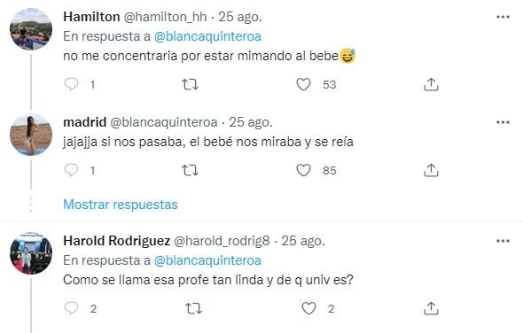 Reacciones a la profesora que cargó al bebé de su alumna para que