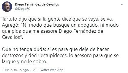 Tuit de Diego Fernández de Cevallos