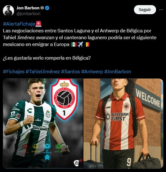 Fichaje de Tahiel Jiménez