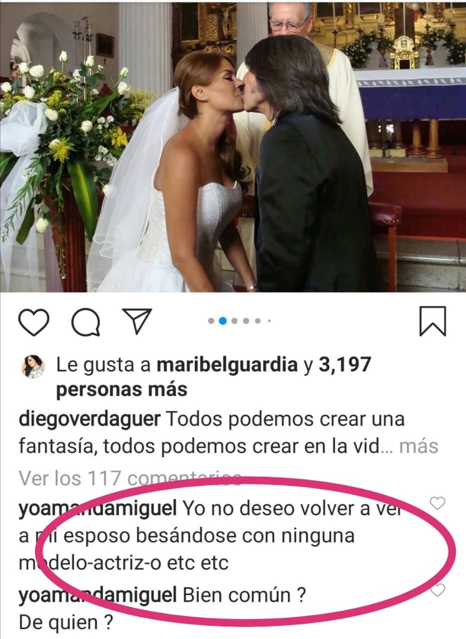 Comentario de Amanda Miguel en redes