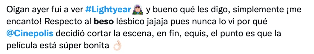 Acusan a Cinépolis y Cinemex de censura poor beso lésbico en Lightyear