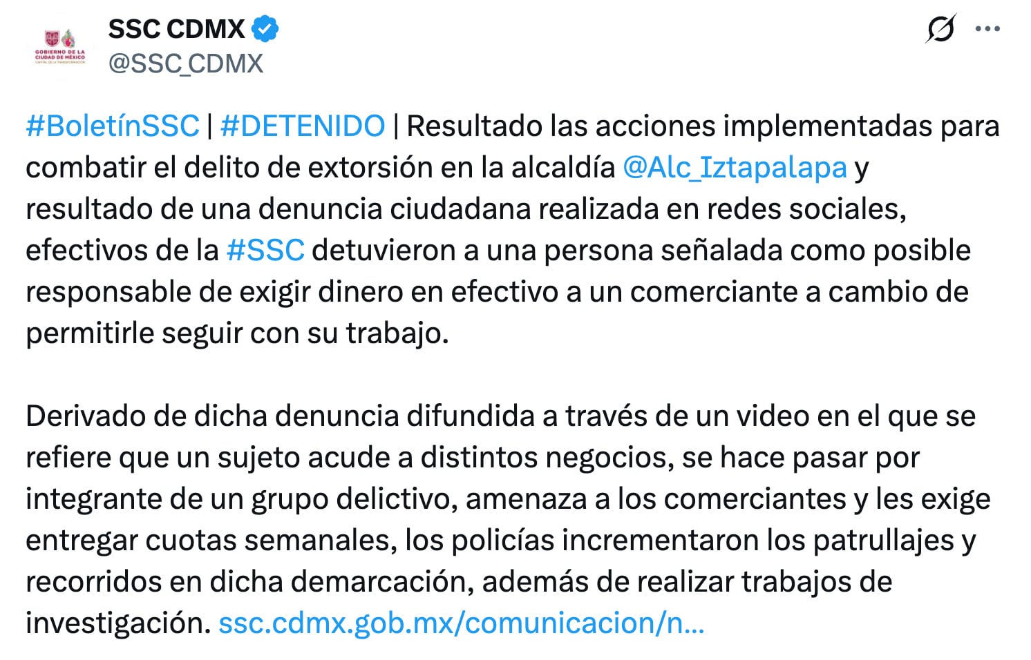 Suman 7 integrantes de Los Tanzanios detenidos en Iztapalapa esta semana