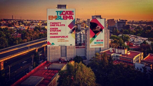 Cartel promocional del festival Tecate emblema 2020