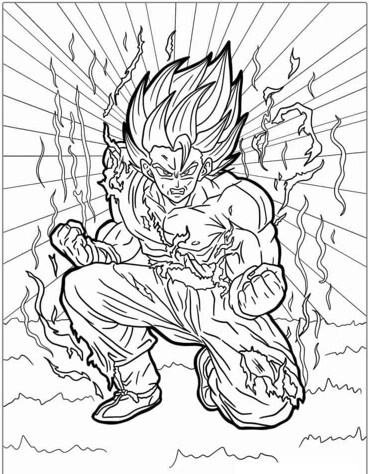 Dibujo de Goku de Dragon Ball por Día de Goku: