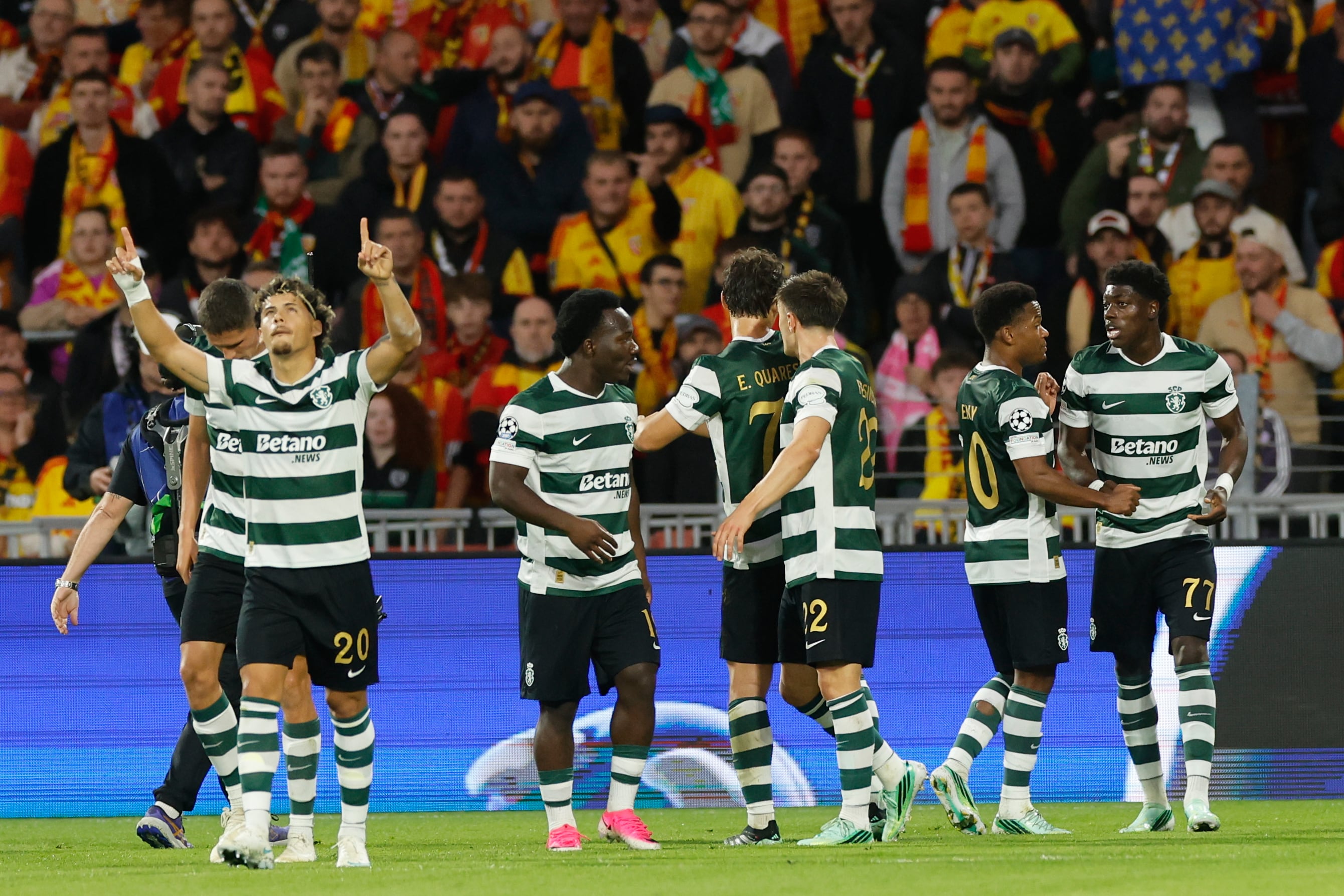 Triunfo claro del Sporting en la cancha de Lens