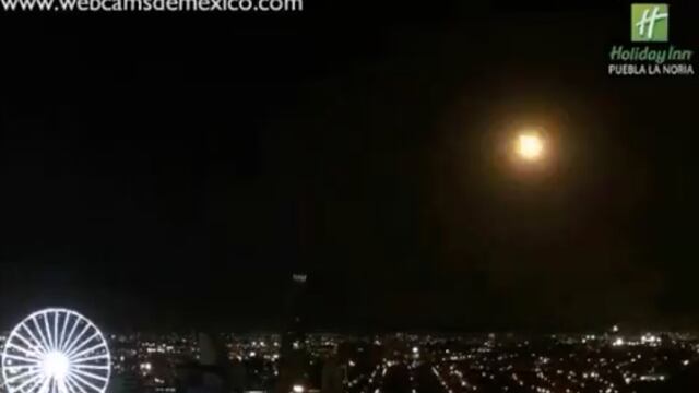Video de la caída del supuesto meteorito.