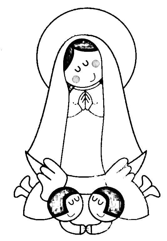 Dibujos de la Virgen de Guadalupe para niños
