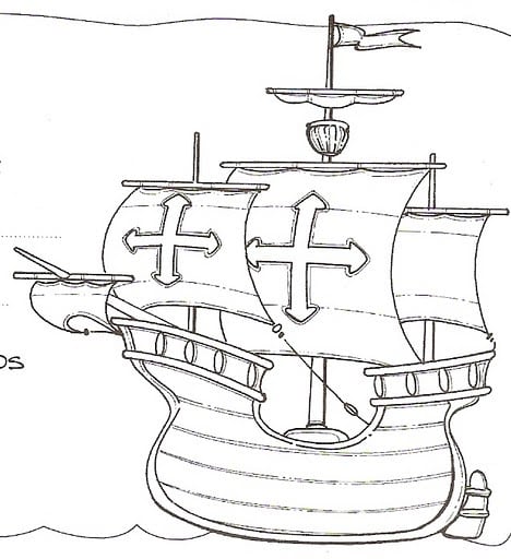 Dibujo de carabela sola
