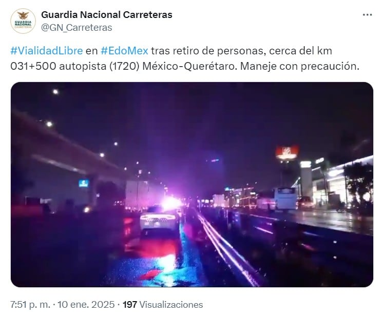 Bloqueo autopista México-Querétaro