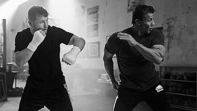 Canelo junto a Sylvester Stallone