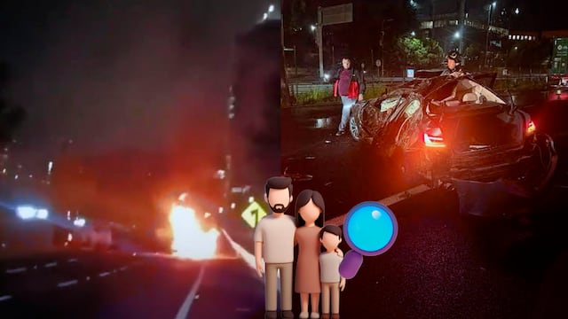 Buscan a familiares de ocupantes de un BYD negro accidentado en la México-Toluca