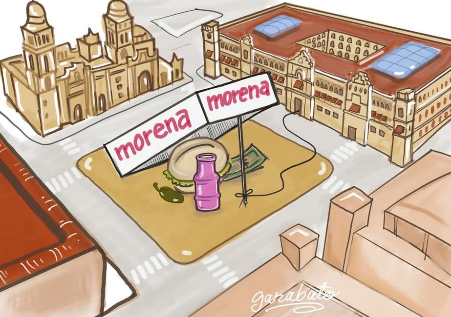 Cartón de Garabato para Plácido Garza