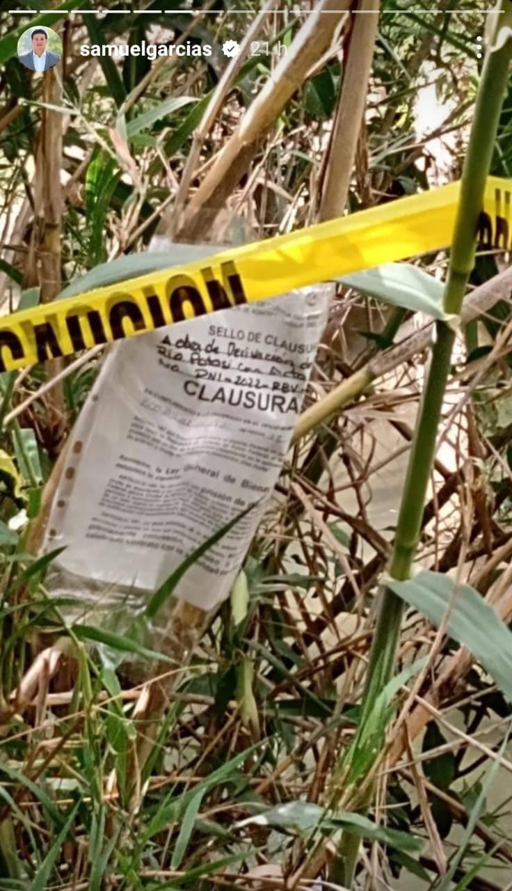 Samuel García denuncia toma clandestina de agua