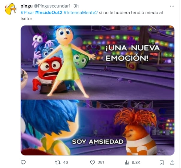 Memes de Ansiedad, la nueva emoción de Riley en Intensamente 2