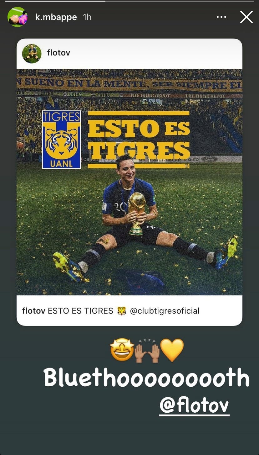 Mbappé celebra fichaje de Thauvin con Tigres