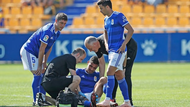 Oswaldo Alanís tras su lesión.
