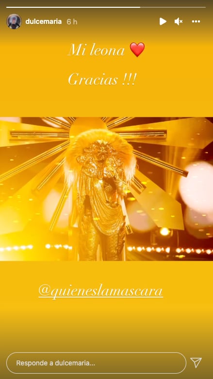 Dulce María agradece haber sido Leona en '¿Quién es la Máscara?'
