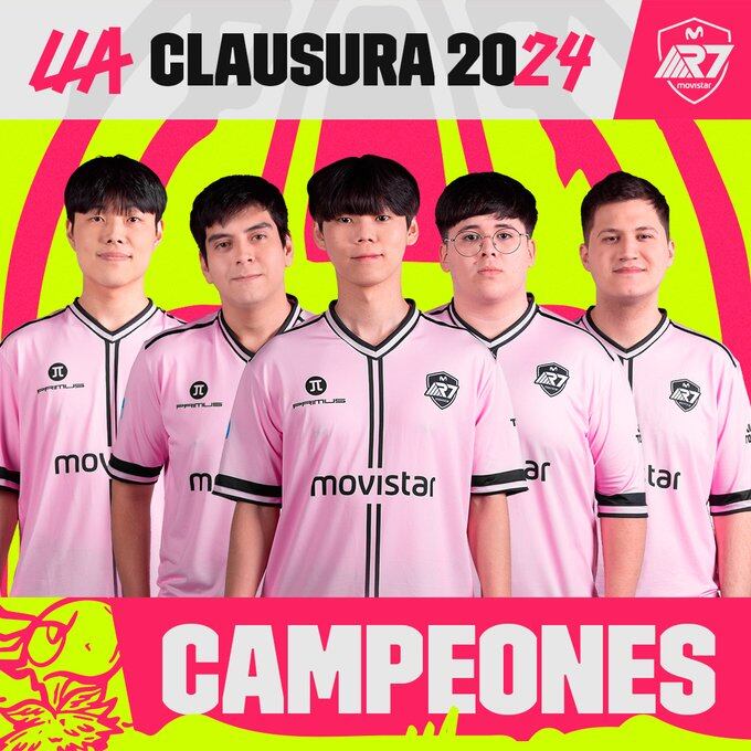Rainbow7 campeón del Clausura 2024 de la LLA de League of Legends