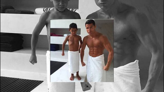 FOTO: Cristiano Ronaldo "estimula" el ego de su hijo