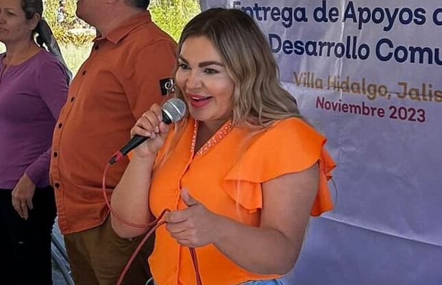 Brenda Marisol Montañez Saucedo, esposa del alcalde de Villa Hidalgo, Jaime Cruz
