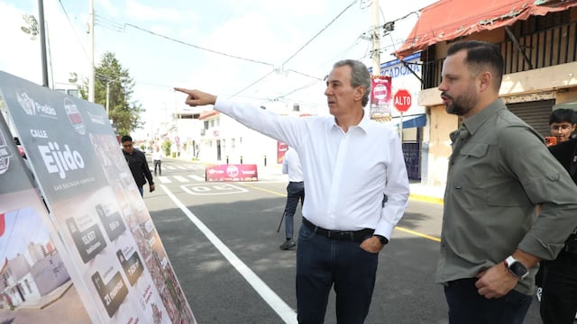 La intervención de la calle Ejido forma parte de la estrategia Calles al 100 y busca mejorar la movilidad en Puebla.