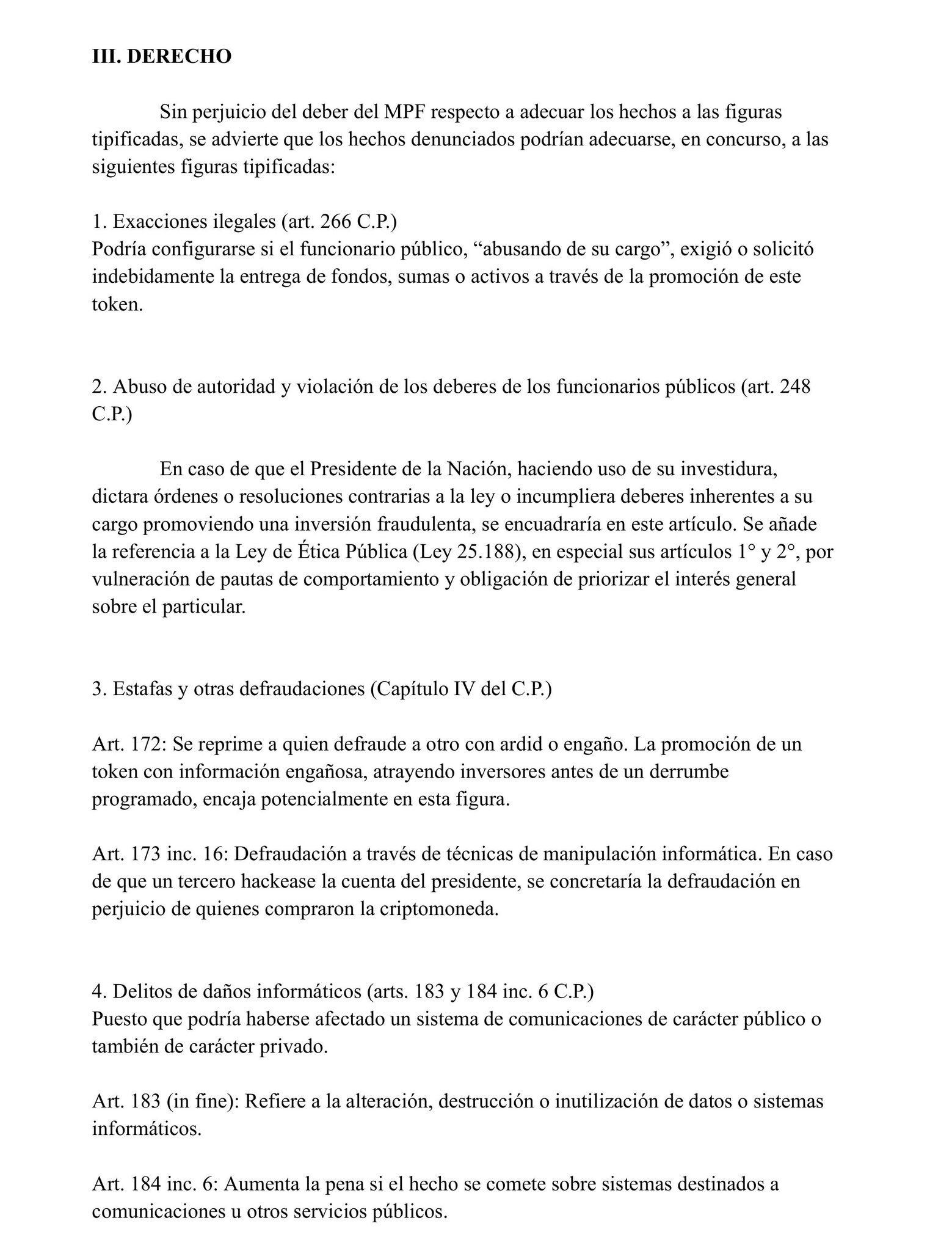 Denuncia contra Javier Milei por $Libra