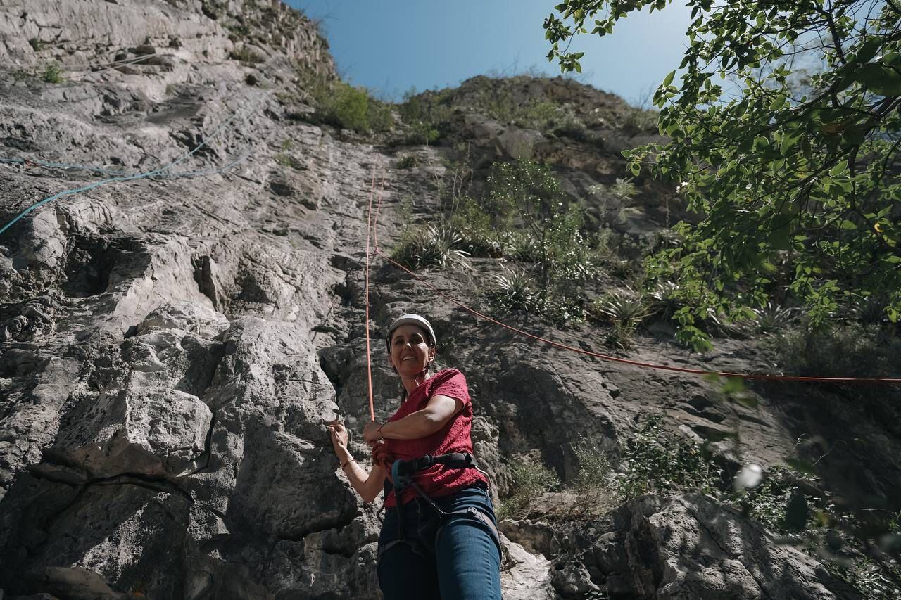 Claudia Sheinbaum y Mauricio Cantú, candidato de Morena en Monterrey, visitaron el Parque La Huasteca