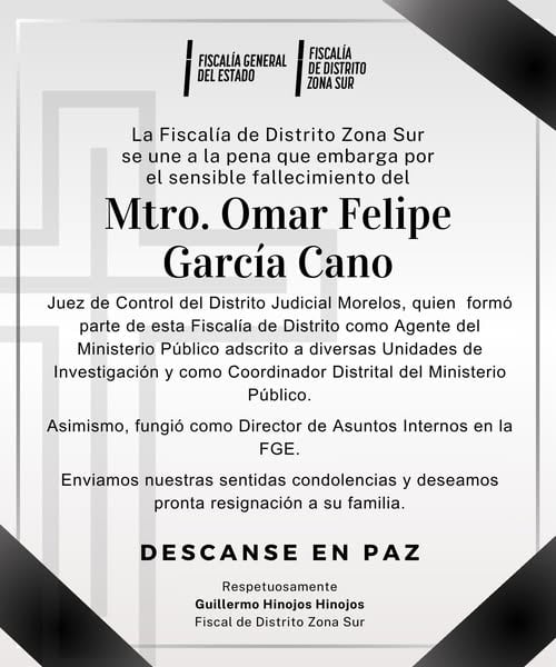 Muere el juez Omar Felipe García, quien llevaba el caso César Duarte