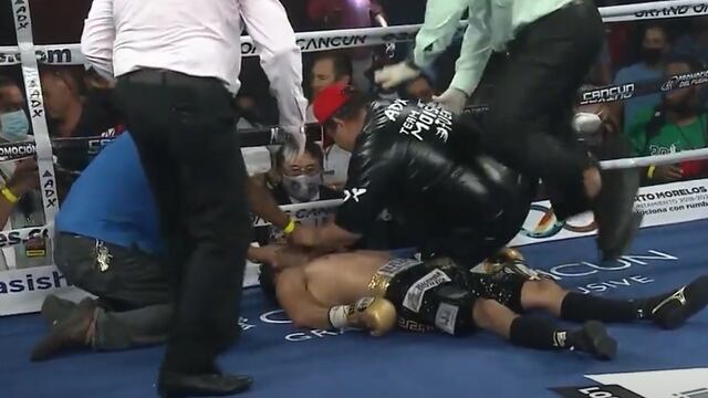 Moisés Fuentes tras el nocaut