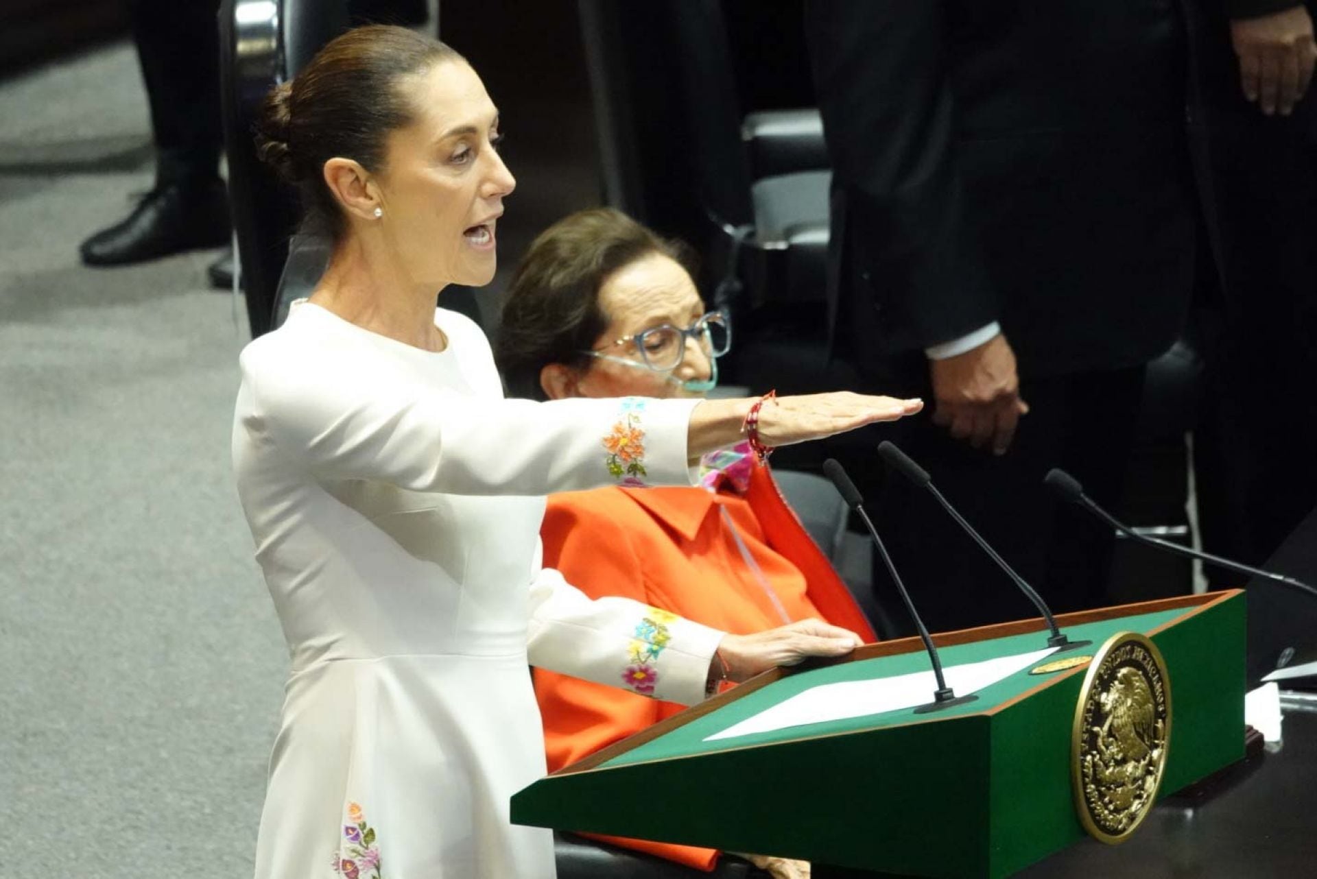 Claudia Sheinbaum durante su toma de protesta como Presidenta constitucional de México