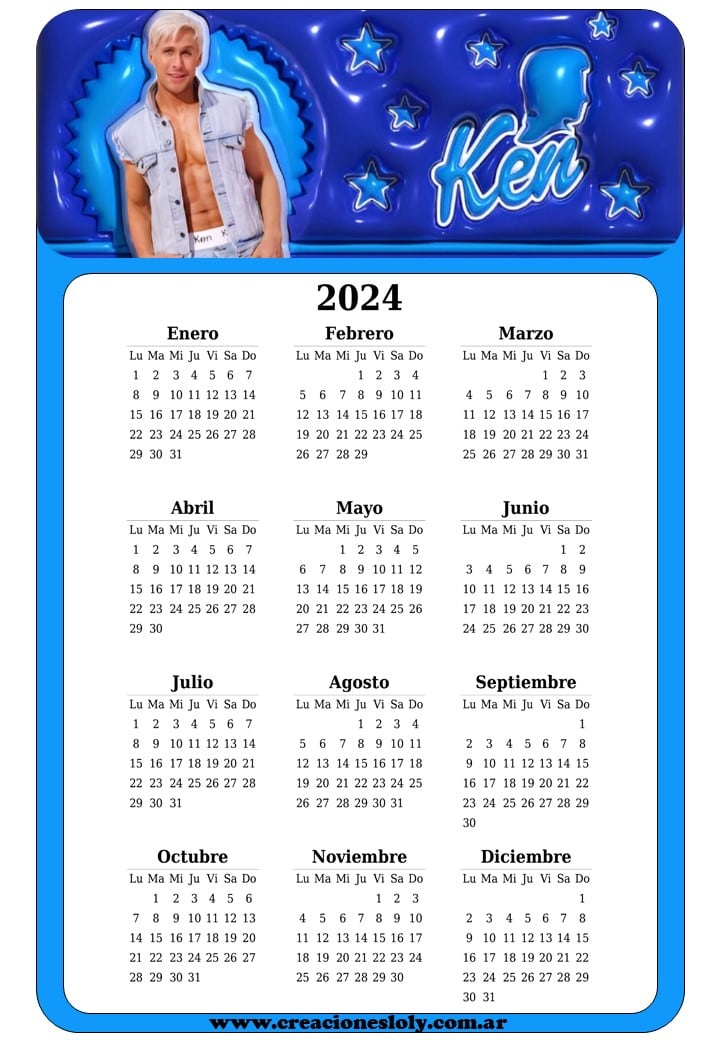 Calendario de Barbie 2024