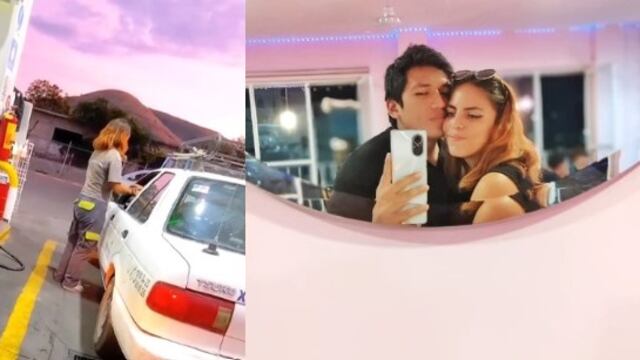 Pareja que se conoció en la gasolinera