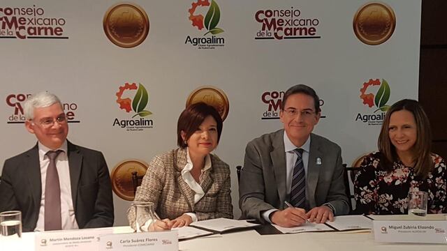 Comecarne y Agroalim firmaron convenio.