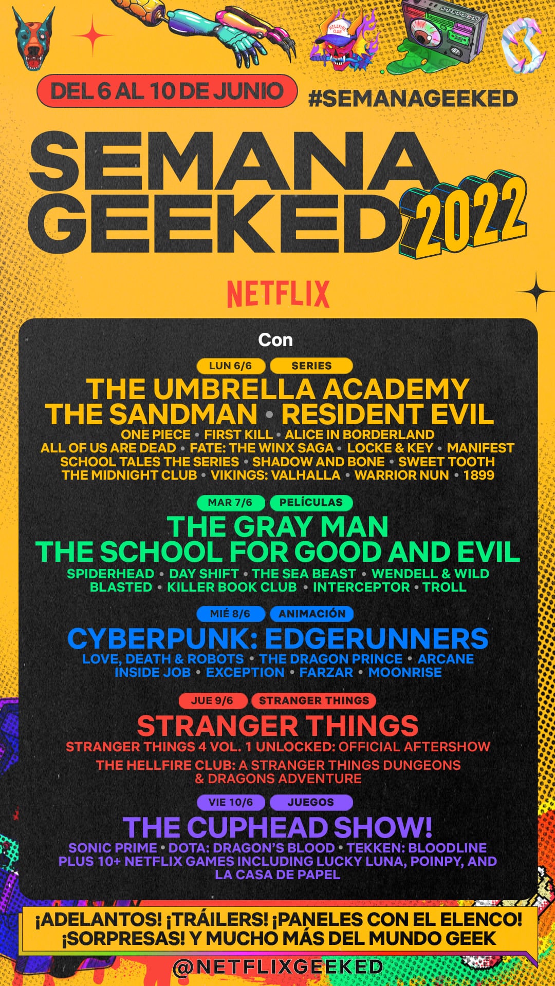 Semana Geeked 2022: ¿Cuándo, dónde y a qué hora ver el evento de Netflix?
