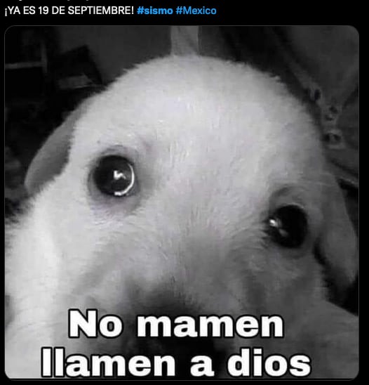 Memes del 19-S con temor al temblor.
