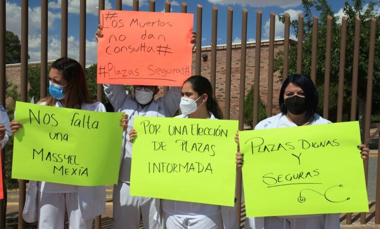 Protesta médicos por asesinato de doctora IMSS Bienestar