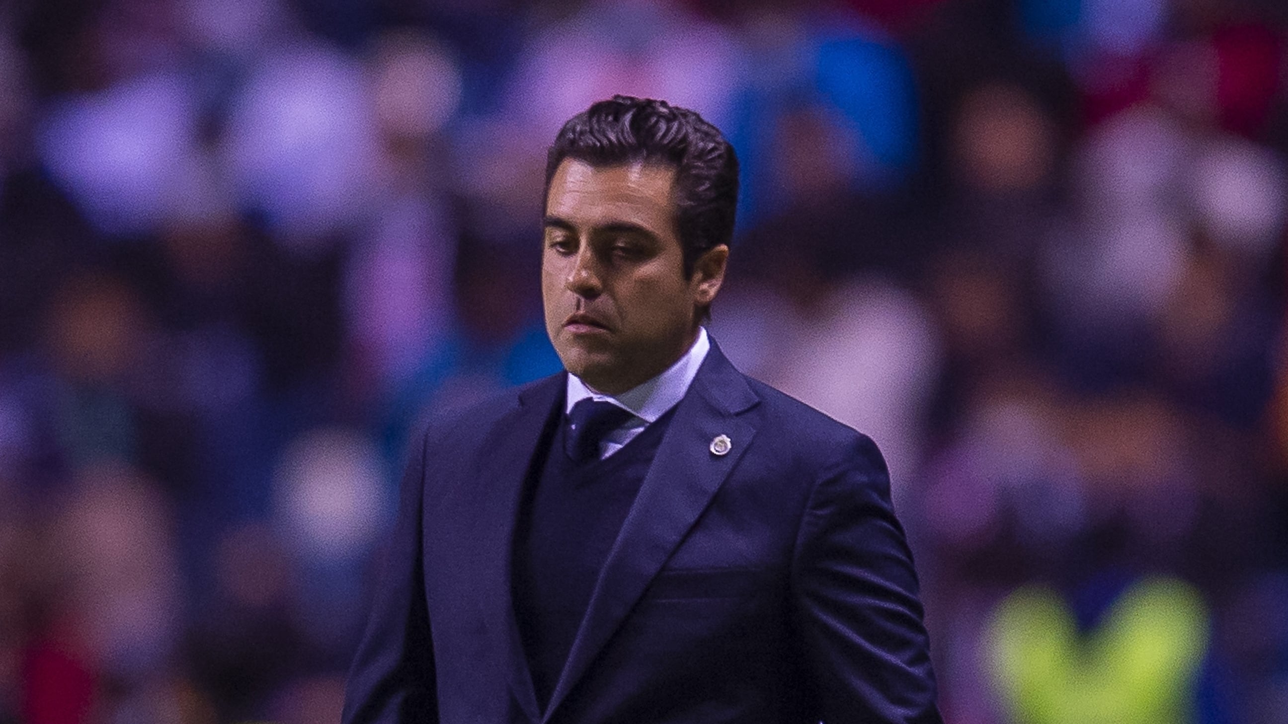 Marcelo Michel Leaño desencajado después de perder un partido