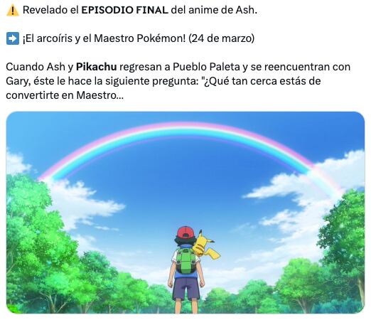 Ash y Pikachu tendrán su última aparición en Pokémon el próximo 24 de marzo