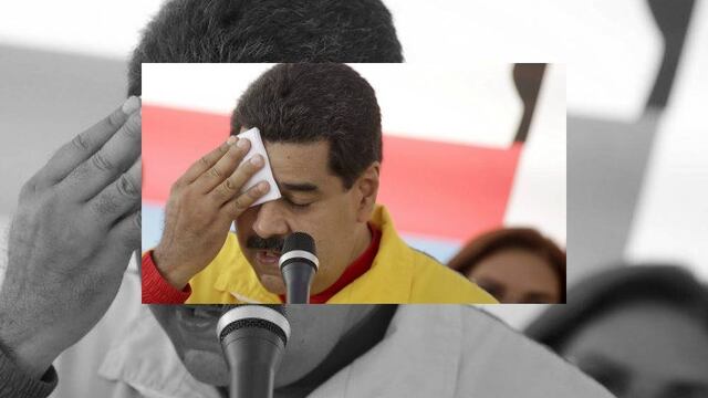 "Con el permiso de ustedes me voy a quitar el casco, se me está fundiendo lo poco de cerebro que me queda" dijo el presidente de Venezuela durante una alocución transmitida por la televisión pública venezolana.