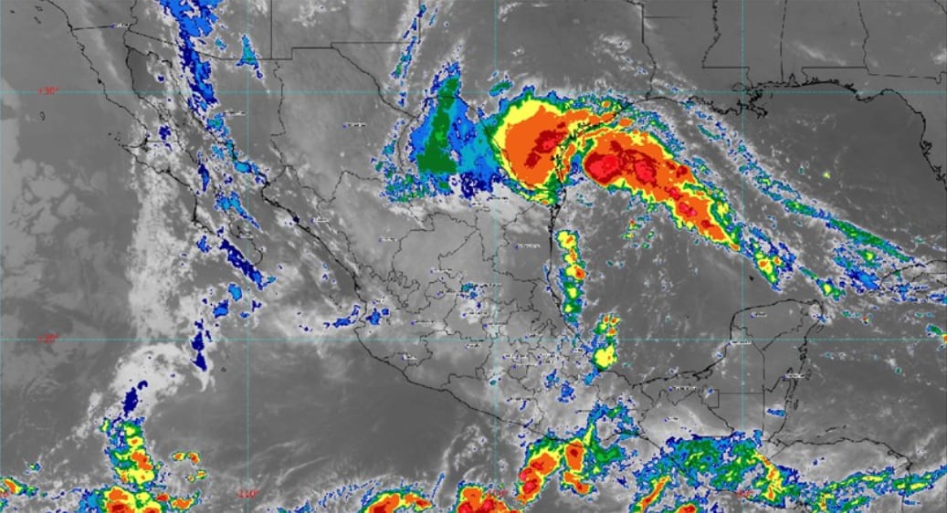 Tormenta tropical Harold provoca lluvias torrenciales en estados de México