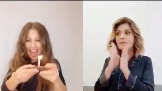Thalía con Itatí Cantoral