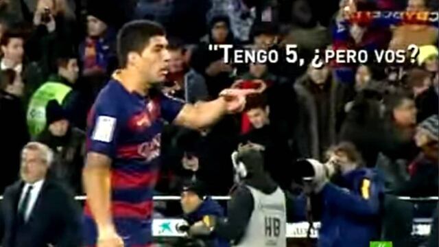 Luis Suárez provoca a portero del Espanyol.
